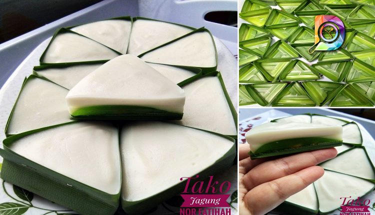 Resepi Kuih Tako Kelongsong Pandan. Hidangan Yang Sangat Mudah Dan Pastinya Sedap!