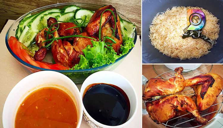 Resepi Nasi Marjerin Bersama Ayam Panggang Dan Sos Pedas. Serius Sedap, Anda Wajib Cuba!